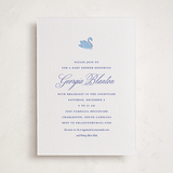 "Swan Shower" - Letterpress Baby Shower Invitations in Swan Shower by Megan Davis - Front