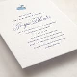 "Swan Shower" - Letterpress Baby Shower Invitations in Swan Shower by Megan Davis - Detail
