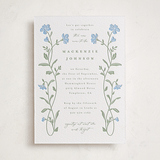 "Mirror Floral" - Letterpress Baby Shower Invitations in Mint by Everett Paper Goods - Front