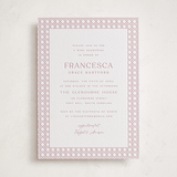 "delicate rattan" - Letterpress Baby Shower Invitations in Classic Pink by Ellen Schlegelmilch - Front