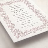 "Lovely Leaves" - Letterpress Baby Shower Invitations in Classic Pink by Jessie Steury - Detail