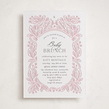 "Arch" - Letterpress Baby Shower Invitations in Blush by Jen Owens - Front
