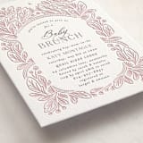 "Arch" - Letterpress Baby Shower Invitations in Blush by Jen Owens - Detail
