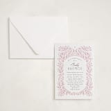 "Arch" - Letterpress Baby Shower Invitations in Blush by Jen Owens - Invitation with Envelope