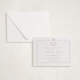 "Classic Baby Monogram" - Letterpress Baby Shower Invitations in Classic Pink by Susan Brown - Invitation with Envelope
