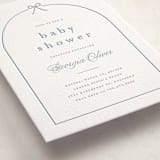"Arching Bow" - Letterpress Baby Shower Invitations in Arching Bow by Carolyn MacLaren - Detail