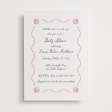 "Ocean Love" - Letterpress Baby Shower Invitations in Peach by Alston Foster - Front