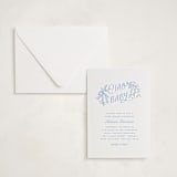 "Ciao Baby" - Letterpress Baby Shower Invitations in Sky Blue by Pati Cascino - Invitation with Envelope