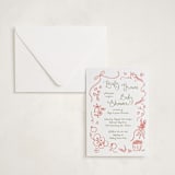 "Locally Grown Sketch" - Letterpress Baby Shower Invitations in Pistachio by Jenna Holcomb - Invitation with Envelope