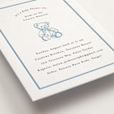 "Antique Teddy Bear" - Letterpress Baby Shower Invitations in Sky Blue by Becky Nimoy - Detail