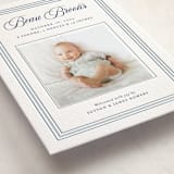 "Little Darling" - Letterpress Birth Announcement Photo Mount Cards in Sky Blue by Alston Foster - Premium Photo Paper Mounted on Card