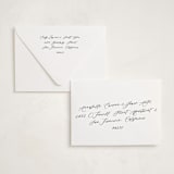 "Little Bow" - Letterpress Birth Announcement Photo Mount Cards in Strawberry by Baumbirdy - FREE Recipient Addressing
