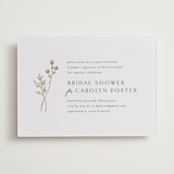 "rustic elegance" - Letterpress Bridal Shower Invitations in Matte Gold by Kelly Schmidt - Front
