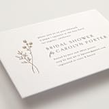 "rustic elegance" - Letterpress Bridal Shower Invitations in Matte Gold by Kelly Schmidt - Detail