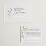 "rustic elegance" - Letterpress Bridal Shower Invitations in Matte Gold by Kelly Schmidt - Matching Insert Card