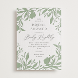 "Hyde Park" - Letterpress Bridal Shower Invitations in Soft Black by Melanie Kosuge - Front