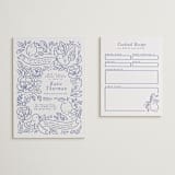 "Love Birds" - Letterpress Bridal Shower Invitations in Periwinkle by Rebecca Smith - Matching Insert Card