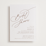 "minimal" - Letterpress Bridal Shower Invitations in Minimal by Joanna Griffin - Front