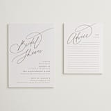 "minimal" - Letterpress Bridal Shower Invitations in Minimal by Joanna Griffin - Matching Insert Card
