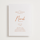 "Modern Script" - Letterpress Bridal Shower Invitations in Modern Script by Ana Sharpe - Front