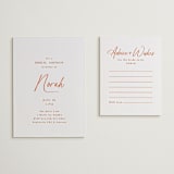 "Modern Script" - Letterpress Bridal Shower Invitations in Modern Script by Ana Sharpe - Matching Insert Card