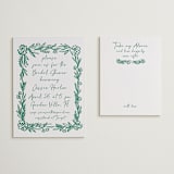 "Doodled" - Letterpress Bridal Shower Invitations in Cucumber by Petra Kern - Matching Insert Card