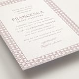 "delicate rattan" - Letterpress Bridal Shower Invitations in Classic Pink by Ellen Schlegelmilch - Detail