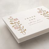 "Mirror Floral" - Letterpress Baby Shower Thank You Cards in Mirror Floral by Everett Paper Goods - Detail