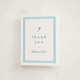 "Classic Start" - Letterpress Baby Shower Thank You Cards in Provincial Blue by Carolyn MacLaren - Front