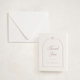 "Arching Bow" - Letterpress Baby Shower Thank You Cards in Arching Bow by Carolyn MacLaren - Invitation with Envelope