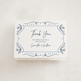 "Sketch" - Letterpress Baby Shower Thank You Cards in Aegean by Elly - Front