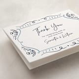 "Sketch" - Letterpress Baby Shower Thank You Cards in Aegean by Elly - Detail