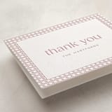 "delicate rattan" - Letterpress Baby Shower Thank You Cards in Classic Pink by Ellen Schlegelmilch - Detail