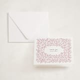 "Lovely Leaves" - Letterpress Baby Shower Thank You Cards in Classic Pink by Jessie Steury - Invitation with Envelope