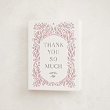 "Arch" - Letterpress Baby Shower Thank You Cards in Blush by Jen Owens - Front