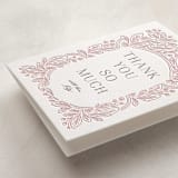 "Arch" - Letterpress Baby Shower Thank You Cards in Blush by Jen Owens - Detail