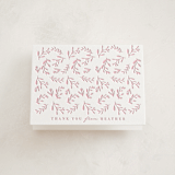 "Classic Baby Monogram" - Letterpress Baby Shower Thank You Cards in Classic Pink by Susan Brown - Front