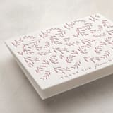 "Classic Baby Monogram" - Letterpress Baby Shower Thank You Cards in Classic Pink by Susan Brown - Detail