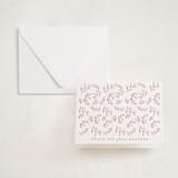 "Classic Baby Monogram" - Letterpress Baby Shower Thank You Cards in Classic Pink by Susan Brown - Invitation with Envelope
