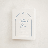 "Arching Bow" - Letterpress Baby Shower Thank You Cards in Arching Bow by Carolyn MacLaren - Front