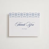 "Talavera Tiles" - Letterpress Baby Shower Thank You Cards in Lapis by Olivia Raufman - Front