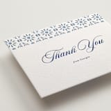 "Talavera Tiles" - Letterpress Baby Shower Thank You Cards in Lapis by Olivia Raufman - Detail
