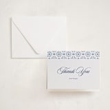 "Talavera Tiles" - Letterpress Baby Shower Thank You Cards in Lapis by Olivia Raufman - Invitation with Envelope