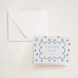 "Petite Jolie" - Letterpress Baby Shower Thank You Cards in Sky Blue by Hannah Bowman - Invitation with Envelope