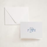 "Cheseapeake" - Letterpress Baby Shower Thank You Cards in Sky Blue by Megan Davis - Invitation with Envelope