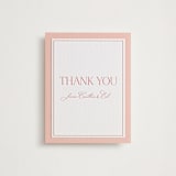 "The Little Heirloom" - Letterpress Baby Shower Thank You Cards in Rose by Lucrecia Caporale - Front