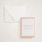 "The Little Heirloom" - Letterpress Baby Shower Thank You Cards in Rose by Lucrecia Caporale - Invitation with Envelope