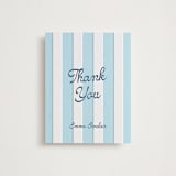 "Mariniere" - Letterpress Baby Shower Thank You Cards in Indigo by Olivia Raufman - Front