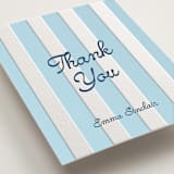 "Mariniere" - Letterpress Baby Shower Thank You Cards in Indigo by Olivia Raufman - Detail