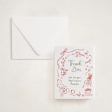 "Locally Grown Sketch" - Letterpress Baby Shower Thank You Cards in Pistachio by Jenna Holcomb - Invitation with Envelope